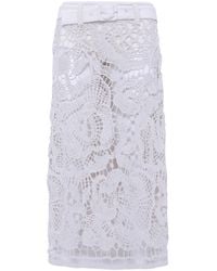 Siedres - Wells Crocheted Lace Midi Skirt - Lyst