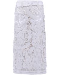 Siedres - Wells Crocheted Lace Midi Skirt - Lyst