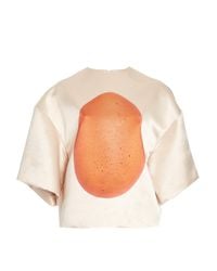 A.W.A.K.E. MODE - Boiled Egg Satin Top - Lyst
