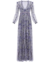 Needle & Thread Lilacs Ruffled Gown - Purple