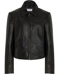 Worn Vintage - Boxy Leather Jacket - Lyst
