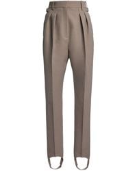 Mugler - Mid-Rise Wool-Blend Slim-Leg Pants - Lyst