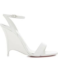 Christian Louboutin - Zeezeenella 100Mm Patent Leather Sandals - Lyst