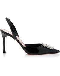 AMINA MUADDI - Camelia Patent Leather Slingback Pumps - Lyst