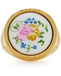 Chloé - Enamel Brass Signet Ring - Lyst