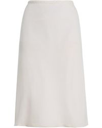 The Row - Ivera Stretch-Silk Midi Skirt - Lyst