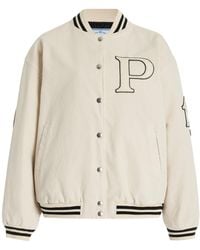 Prada - Oversized Mohair-wool Varsity Jacket - Lyst