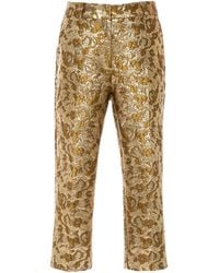 DES_PHEMMES - Jacquard Tailored Capri Pants - Lyst