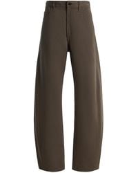 Agolde - Luna Twill High-Rise Tapered-Leg Trousers - Lyst