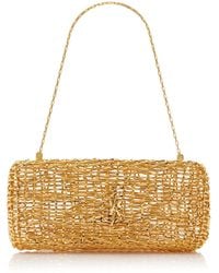 Saint Laurent - Woven-Metal Evening Clutch - Lyst