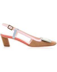 Roger Vivier - Belle Vivier Suede Slingback Pumps - Lyst