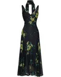 De La Vali - Mistica Silk-Chiffon Midi Dress - Lyst