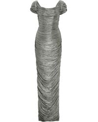 Marmar Halim - Ruched Silk Satin Off-The-Shoulder Gown - Lyst