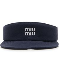 Miu Miu - Washed Denim Visor - Lyst