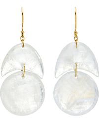Ten Thousand Things - Tiny Arps 18k Yellow Gold Moonstone Earrings - Lyst