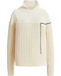 Victoria Beckham - Collared Knit Wool Sweater - Lyst