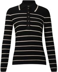 Zimmermann - Crush Striped Knit Polo Top - Lyst
