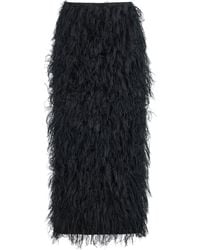 Jonathan Simkhai - Jade Fringe Jacquard Midi Skirt - Lyst
