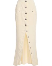 Wiederhoeft - Tulip Denim Maxi Skirt - Lyst