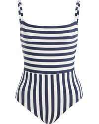 Anemos - Exclusive Striped Square-Neck One-Piece Swimsuit - Lyst