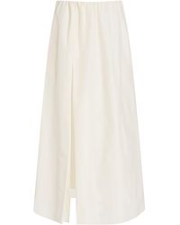 Loulou de Saison - Carmen Gathered Maxi Cotton-Silk Skirt - Lyst