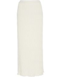 Bottega Veneta - Ribbed Wool Midi Skirt - Lyst