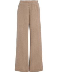 Leset - Pointelle Boxer Straight-Leg Pants - Lyst