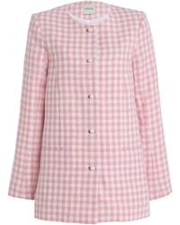 Posse - Exclusive Riviera Rio Checked Linen Jacket - Lyst