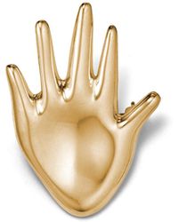 AGMES - Small Dalí Vermeil Brooch - Lyst