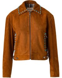 Siedres - Ioaris Embellished Suede Jacket - Lyst