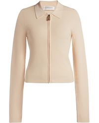 Victoria Beckham - Zip-Up Polo Top - Lyst