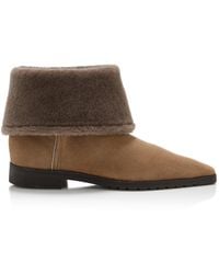 TOTEME - Fold-Down Shearling Boots - Lyst