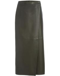 RÙADH - The Este Leather Maxi Skirt - Lyst