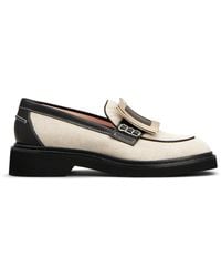 Roger Vivier - Viv' Rangers Leather-Trimmed Loafers - Lyst