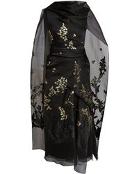 Erdem - Embellished Sheer Silk-Blend Cocktail Dress - Lyst