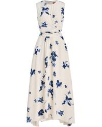 Altuzarra - Penny Printed Silk-Crepe Midi Dress - Lyst
