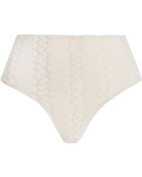 Oas - Riva Ruched High-rise Bikini Bottom - Lyst