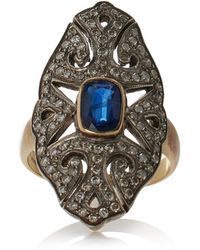 Amrapali - One-of-a-kind Rajasthan 18k Yellow Gold Sapphire, Diamond Ring - Lyst