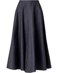 Altuzarra - Varda Denim Midi Skirt - Lyst