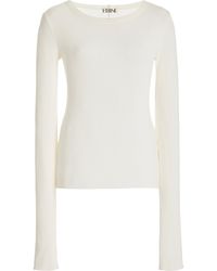 ÉTERNE - Long Sleeve Cotton-blend Top - Lyst