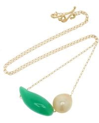 Ten Thousand Things - Bean 18k Yellow Gold Pearl, Chrysoprase Necklace - Lyst