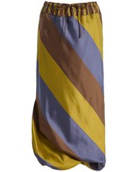 STAUD - Exclusive Odette Silk Midi Skirt - Lyst