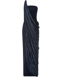 Marmar Halim - Plissé Drape Crepe Gown - Lyst