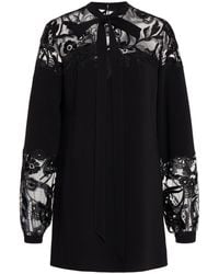 Zuhair Murad - Tie-Neck Floral-Embellished Mini Dress - Lyst