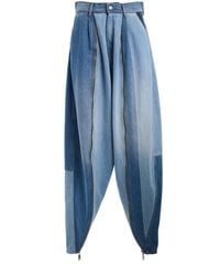 Coperni - Denim Patchwork Sarouel Pants - Lyst