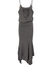 The Attico - Draped Jersey Midi Dress - Lyst