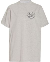 Sporty & Rich Volleyball Cotton T-shirt - Grey