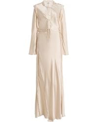 Sleeping with Jacques - Kerry Silk-Satin Midi Dress - Lyst