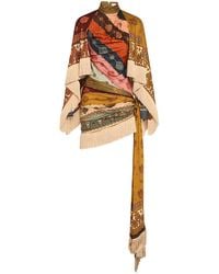 Zimmermann - Valiant Fringed Silk Mini Dress - Lyst