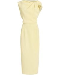 Givenchy - Draped Crepe Midi Dress - Lyst